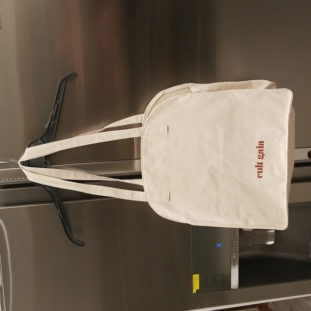 ๐CULT GAIA๐ Reusable Tote Bag Canvas Carryall Logo Recycled Cotton Cream - Picture 5 of 12